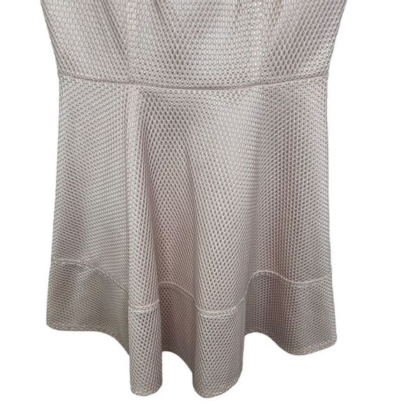 Mystic Pale Pink Waffle Weave Sleeveless Barbiecore Fit & Flare Dress Medium - Picture 4 of 9